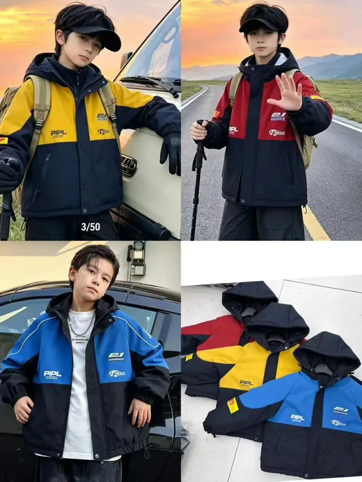 Older children's double-layer cotton jacket — 4/6