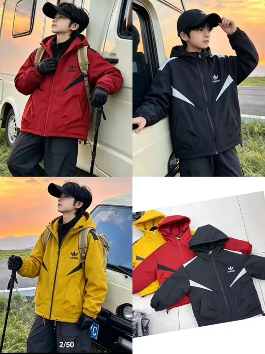 Older children's double-layer cotton jacket — 3/6