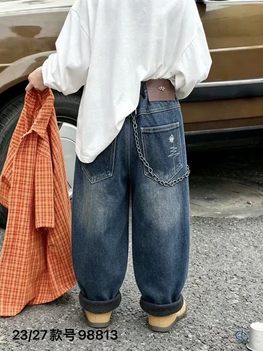 QQMD all-in-one fleece denim — 28/30